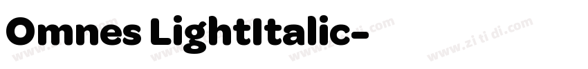 Omnes LightItalic字体转换
